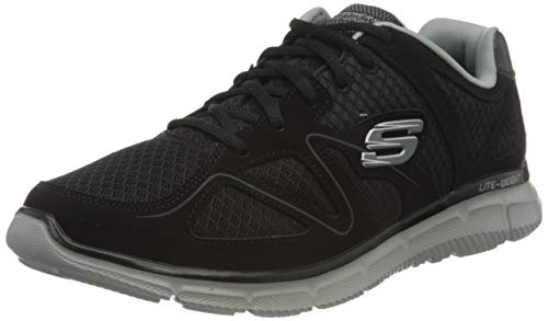 Skechers 58350-47,5, Zapatillas Hombre, Negro Black 58350 Bkgy, 47.5 EU