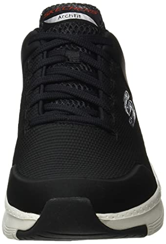 Skechers Arch Fit-Titan, Zapatillas para Caminar Hombre, Negro (BKW Black Textile/White Trim), 39 EU