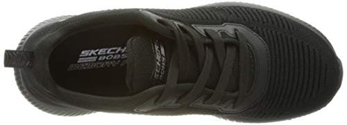 Skechers Bobs Squad-Tough Talk, Zapatillas Mujer, Negro (BBK Black Engineered Knit/Trim), 37 EU