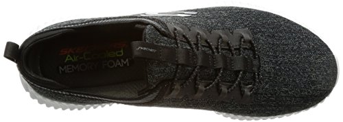 Skechers Elite Flex-Hartnell, Zapatillas Hombre, Negro (BKGY Black Mesh/Trim), 42 EU