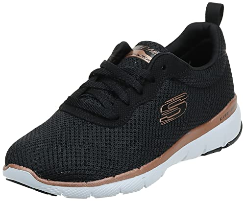 Skechers Flex Appeal 3.0 First Insight, Zapatillas Mujer, Black/Brown, 38 EU