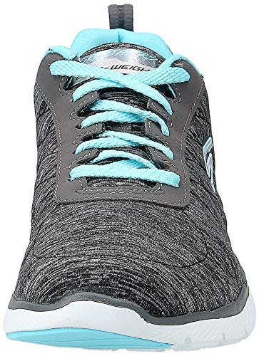 Skechers Flex Appeal 3.0 Insiders, Zapatillas Mujer, Black, 39 EU