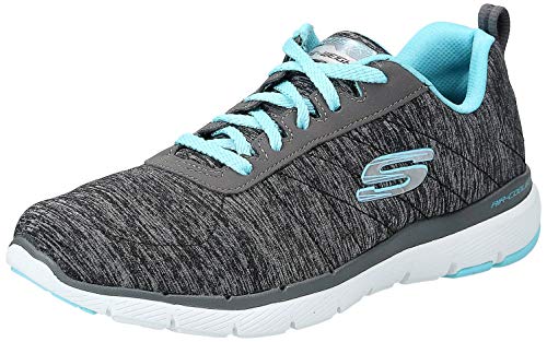 Skechers Flex Appeal 3.0 Insiders, Zapatillas Mujer, Black, 39 EU