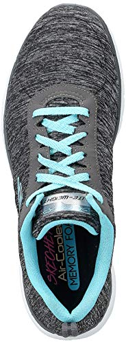 Skechers Flex Appeal 3.0 Insiders, Zapatillas Mujer, Black, 39 EU