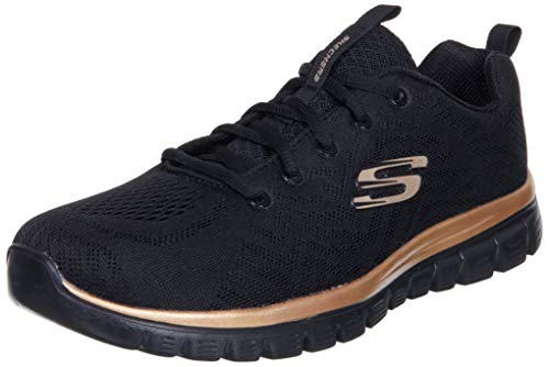 Skechers Graceful Get Connected, Zapatillas Mujer, Black, 38 EU