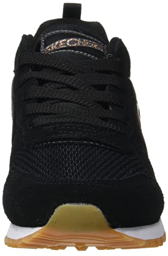 Skechers Originals OG 85 Goldn Gurl, Zapatillas Mujer, Negro (Black Suede/Nylon/Mesh/Rose Gold Trim), 37 EU