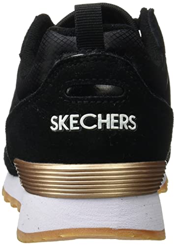 Skechers Originals OG 85 Goldn Gurl, Zapatillas Mujer, Negro (Black Suede/Nylon/Mesh/Rose Gold Trim), 37 EU