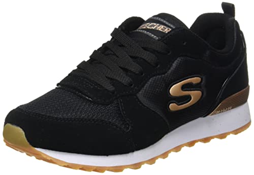 Skechers Originals OG 85 Goldn Gurl, Zapatillas Mujer, Negro (Black Suede/Nylon/Mesh/Rose Gold Trim), 37 EU