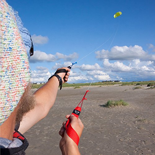 Skymonkey Airtwister 1.8 Cometa acrobática con lazos de vuelo "Ready 2 Fly"- 180 cm [verde-amarillo]