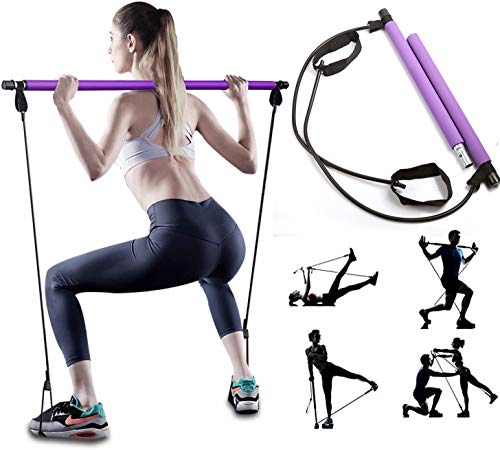 SmartRing De Ejercicios Multifuncional de Estiramiento de Yoga de Barras portátil Gimnasia Pilates Barra de Resistencia Banda Desmontable, Color al Azar