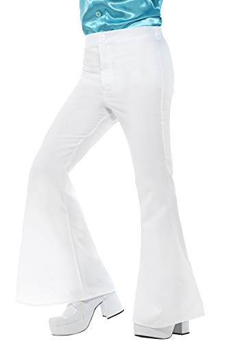 Smiffy'S 48194Xl Pantalones De Campana Para Hombre, Blanco, Xl - Tamaño 46"-48" , color/modelo surtido