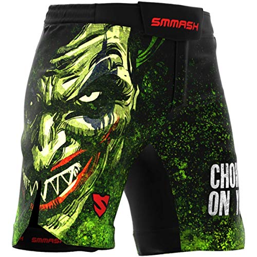 SMMASH Choker Deporte Profesionalmente Ultraligero Pantalones Cortos MMA para Hombre, Shorts MMA, BJJ, Grappling, Krav Maga, Material Transpirable y Antibacteriano, (XL)