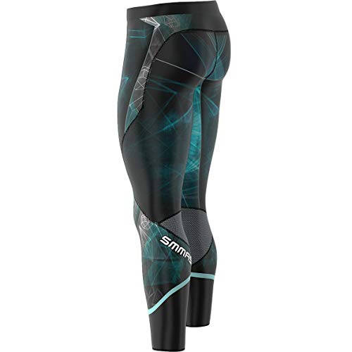 SMMASH Galaxy Deportivo Largo Leggins Hombre, Pantalones Largo Deporte Dombre por un Gimnasio de Yoga Corrientes, Material Transpirable y Antibacteriano, Fabricada en la UE (XXL)