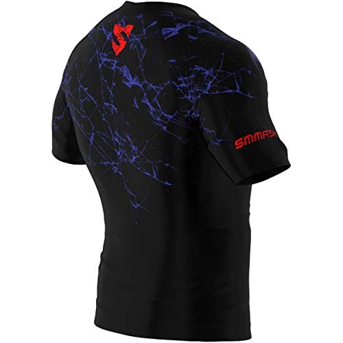 SMMASH Minos Rashguard Hombre Manga Corta, Camisetas Hombre para MMA, Artes Marciales, Krav Maga, BJJ, K1, Karate, Material Transpirable y Antibacteriano