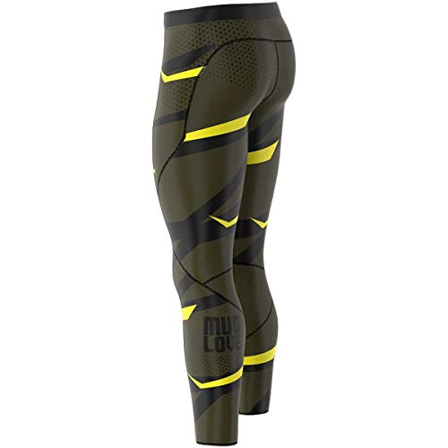 SMMASH Mud Rhino Deportivo Largo Leggins Hombre, Pantalones Largo Deporte Dombre por un Gimnasio de Yoga Corrientes, Material Transpirable y Antibacteriano, (S)