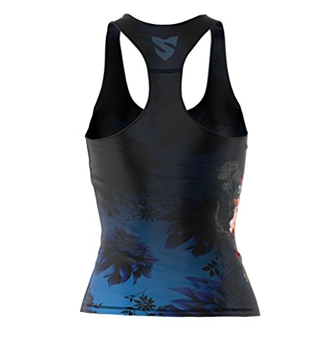 SMMASH Muerte Sport Top Tank para Mujer, Camiseta de Tirantes Deportivas, Camiseta sin Manga para Fitness, Yoga, Formación, Material Transpirable y Antibacteriano, (S)