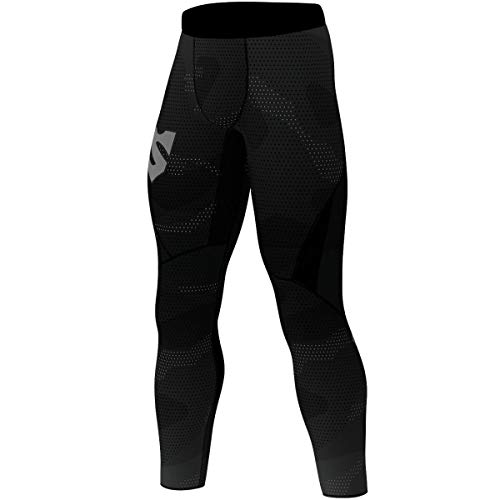 SMMASH Murk Deportivo Largo Leggins Hombre, Pantalones Largo Deporte Dombre por un Gimnasio de Yoga Corrientes, Material Transpirable y Antibacteriano, (M)