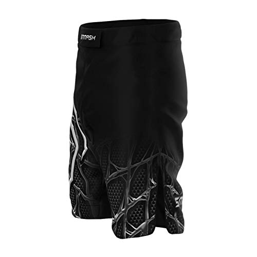 SMMASH Venom Deporte Profesionalmente Pantalones Cortos MMA para Hombre, Shorts MMA, BJJ, Grappling, Krav Maga, Material Transpirable y Antibacteriano, (XL)