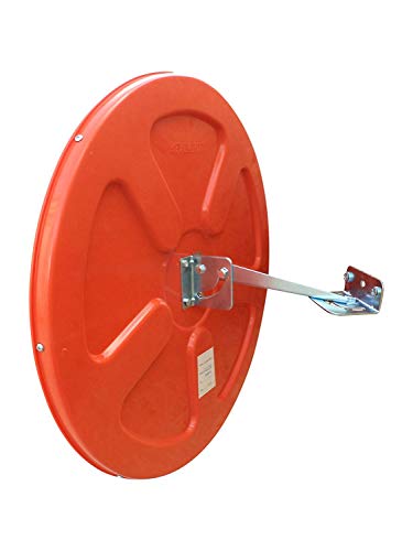 SNS SAFETY LTD Espejo Convexo de Seguridad para el Tráfico y Aparcamientos, Elimina las Esquinas Ciegas, para Carreteras, Almacenes, Garajes, Oficinas y Tiendas (Diámetro 60 cm, Soporte de Pared)