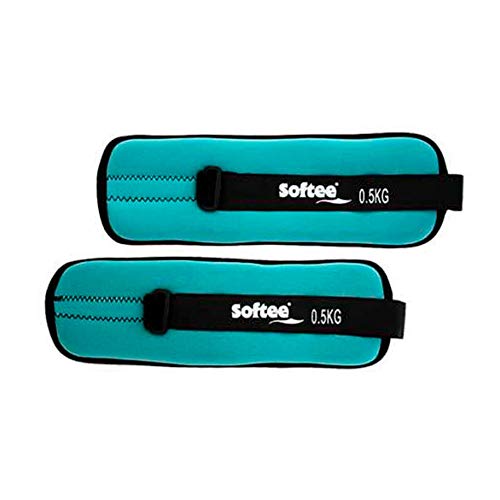 Softee Equipment Juego Tobilleras Y MUÑEQUERAS LASTRADAS, Azul Celeste, EU