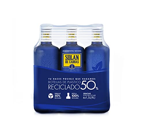 Solán De Cabras - Caja X 6 Botella Agua Botella 1500 Ml, 9000 Mililitro