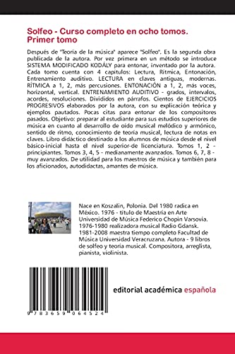 Solfeo - Curso completo en ocho tomos. Primer tomo: Método de entrenamiento auditivo y gestión para principiantes