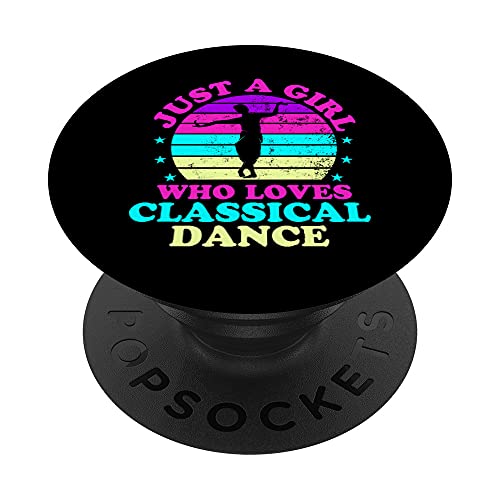 Solo una chica que ama la danza clásica india kathak mujeres PopSockets PopGrip Intercambiable