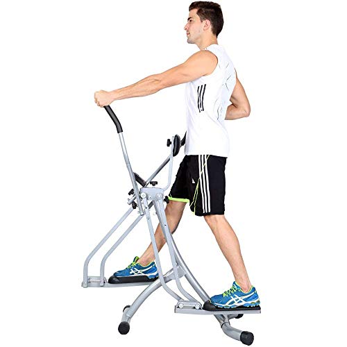 Sombrero de pescador sombrero Máquina de entrenamiento elíptica Entrenador cruzado, bicicleta de ejercicio, movimiento de balanceo vertical y horizontal, computadora de entrenamiento incorporado para