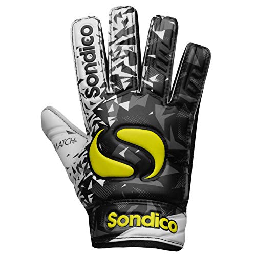 Sondico Niños Match Guantes del Portero Negro/Blanco UK 6