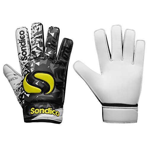 Sondico Niños Match Guantes del Portero Negro/Blanco UK 6