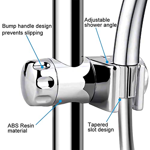 Soporte de Ducha, RIXOW Soporte de Alcachofa de Ducha Cromado Regulable 1 X 25 mm
