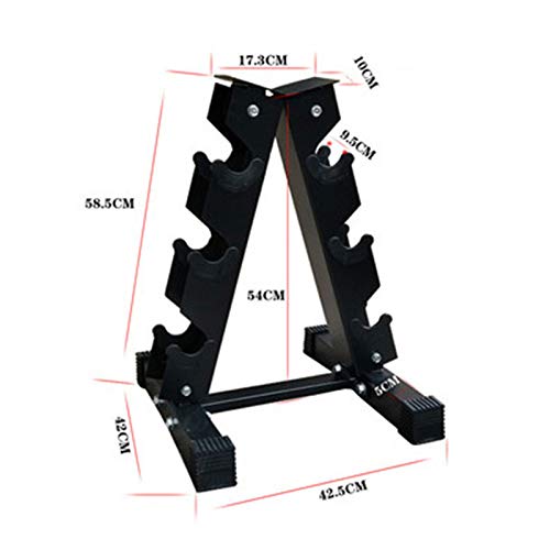 Soporte de Mancuernas 3-Nivel A-TIPO MONTAJE DE ALMACENAMIENTO DE ALMACENAMIENTO MONTAJE DE PEGUBLOTING MONTAÑO MULTI-CAPA MANUAL LAS TORMERA DE PESO GYM HEXAGONAL DUMBBELL RACK HOME FITNESS Deportes