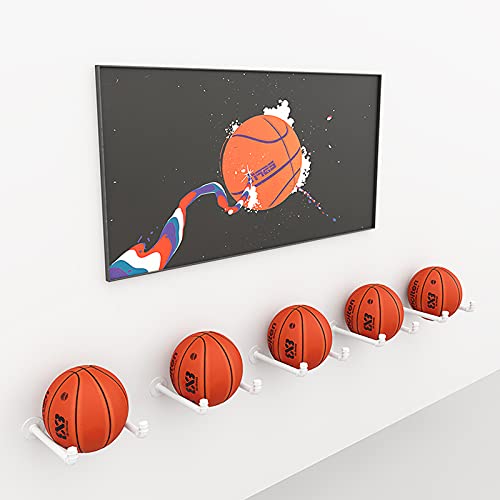 Soporte de Pared para balones de Baloncesto Soporte de Bola Montado en La Pared de Metal Soporte de Exhibición de Pelota Deportiva para Fútbol Baloncesto Voleibol