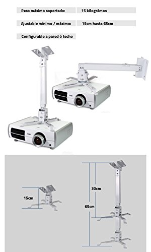 Soporte de Techo para proyector, Color Blanco