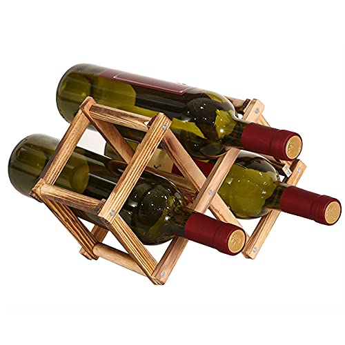 Soporte para Botellero de Madera Plegable, Organizador de Almacenamiento de Vino, Almacenamiento de Botelleros, para Exhibición de Vinos, Cocina Casera, Barra de Bar , Cerveza