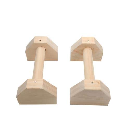 Soporte para flexiones Barras Paralelas de Madera Equipo Deportivo Asas de Empuje de Madera con Doble Varilla Para Entrenamiento de Ejercicio Marco de Soporte de Madera Maciza Push-up