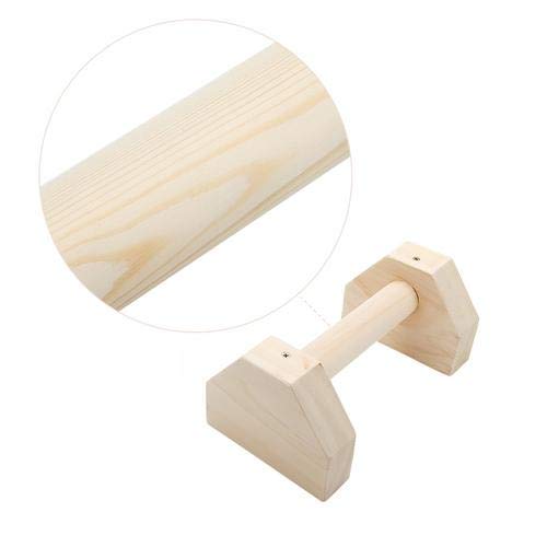 Soporte para flexiones Barras Paralelas de Madera Equipo Deportivo Asas de Empuje de Madera con Doble Varilla Para Entrenamiento de Ejercicio Marco de Soporte de Madera Maciza Push-up