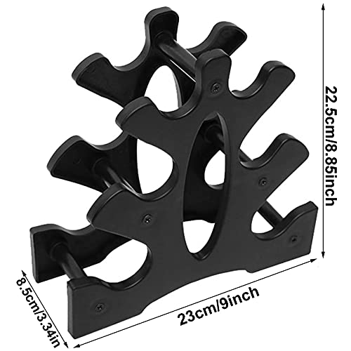 Soporte Para Mancuernas De Plástico Pequeño Árbol Mancuernas Rack De Pesas De 3 Niveles Para Estante De Almacenamiento De Mancuernas Rack De Pesas Para Mancuernas Negro Para 6 Mancuernas De Gimnasia