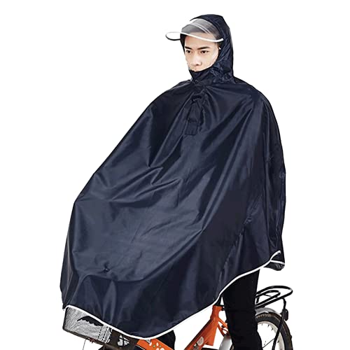 sorliva Resistente al Viento con Capucha - Chubasquero Poncho para Bicicleta y Ciclismo, Resistente al Viento con Capucha, 1 Pack de 1, Negro