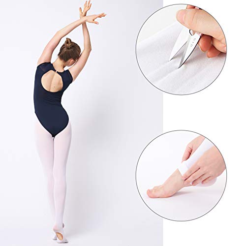 Soudittur Medias Convertibles de Ballet Danza Para Niñas y Mujer 90 DEN en Blanco