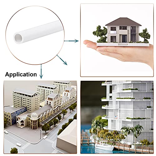 sourcing map PVC Tubería Redondo Rígido Plástico Tubo 5mm ID 7mm OD 500mm Blanco para Agua Tubería, DIY Modelo Confección, Eléctrico Cable Manguito