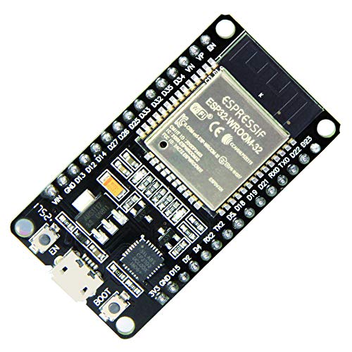 SP-Cow ESP32 modulo WiFi Placa de Desarrollo, ESP-WROOM-32 ESP-32 ESP-32S 2.4GHz WiFi + Bluetooth Modo Dual Módulo de Antena con Ultra Low Power (1 Pack)