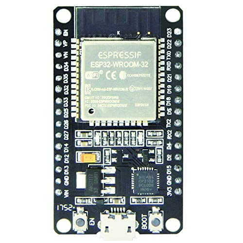 SP-Cow ESP32 modulo WiFi Placa de Desarrollo, ESP-WROOM-32 ESP-32 ESP-32S 2.4GHz WiFi + Bluetooth Modo Dual Módulo de Antena con Ultra Low Power (1 Pack)