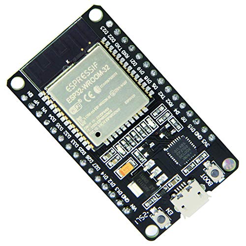 SP-Cow ESP32 modulo WiFi Placa de Desarrollo, ESP-WROOM-32 ESP-32 ESP-32S 2.4GHz WiFi + Bluetooth Modo Dual Módulo de Antena con Ultra Low Power (1 Pack)