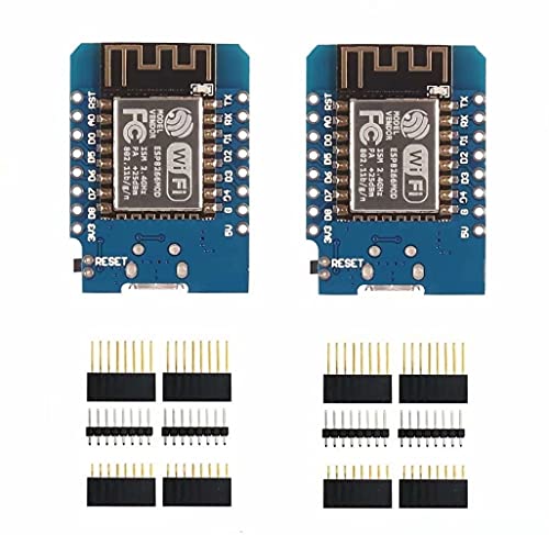 SP-Cow Placa de Desarrollo ESP8266 ESP-12F 4M Bytes WLAN WiFi,Placa de Desarrollo de Internet Compatible con Arduino (2 Pcs)