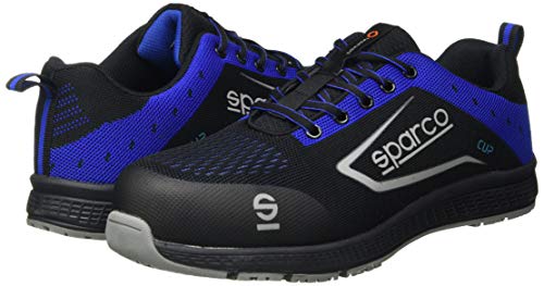 Sparco 0752642NRAZ, Botas de Seguridad y contra Incendios Unisex Adulto, Nero BLU, 42 EU