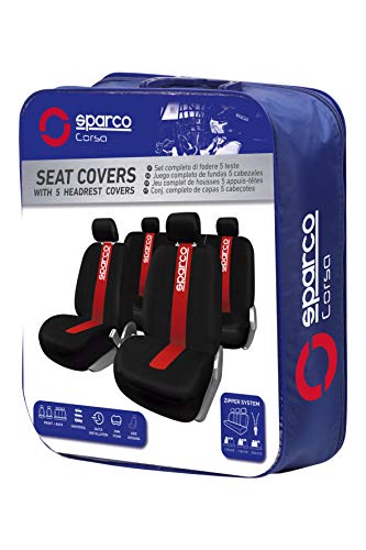 Sparco SPC1013 CLASSIC - Juego de Fundas para Asientos de Coche, 11 Piezas