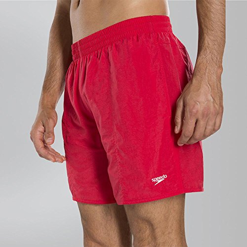 Speedo Essential 16" Shorts de Baño, Hombre, Rojo, XXL