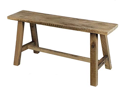 Spetebo Banco decorativo de madera para flores – 58 x 27 x 22 cm – Banco de madera para jardín, soporte para plantas