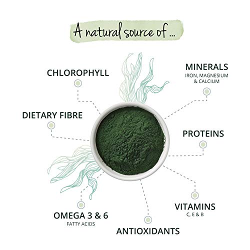 Spirulina + Chlorella Orgánica Vegavero® | 2000 mg | 240 Cápsulas | Testado en Laboratorio | Algas Marinas | Superfood rica en Clorofila | Cansancio + Energía | BIO